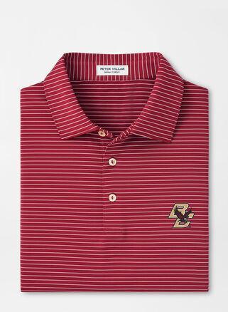 Peter Millar Mens Boston College Hemlock Performance Jersey Polo | Color: Maroon | Size: 3XL | BC Product Image