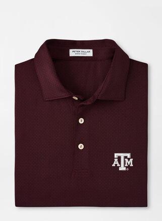 Peter Millar Mens Texas A&M Tesseract Performance Jersey Polo | Color: Maroon | Size: XXL Product Image