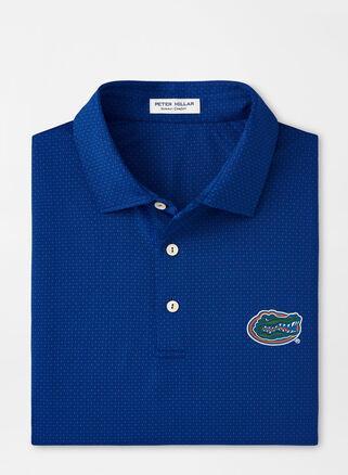 Peter Millar Mens Florida Tesseract Performance Jersey Polo | Color: Blue | Size: XXL | UF Product Image