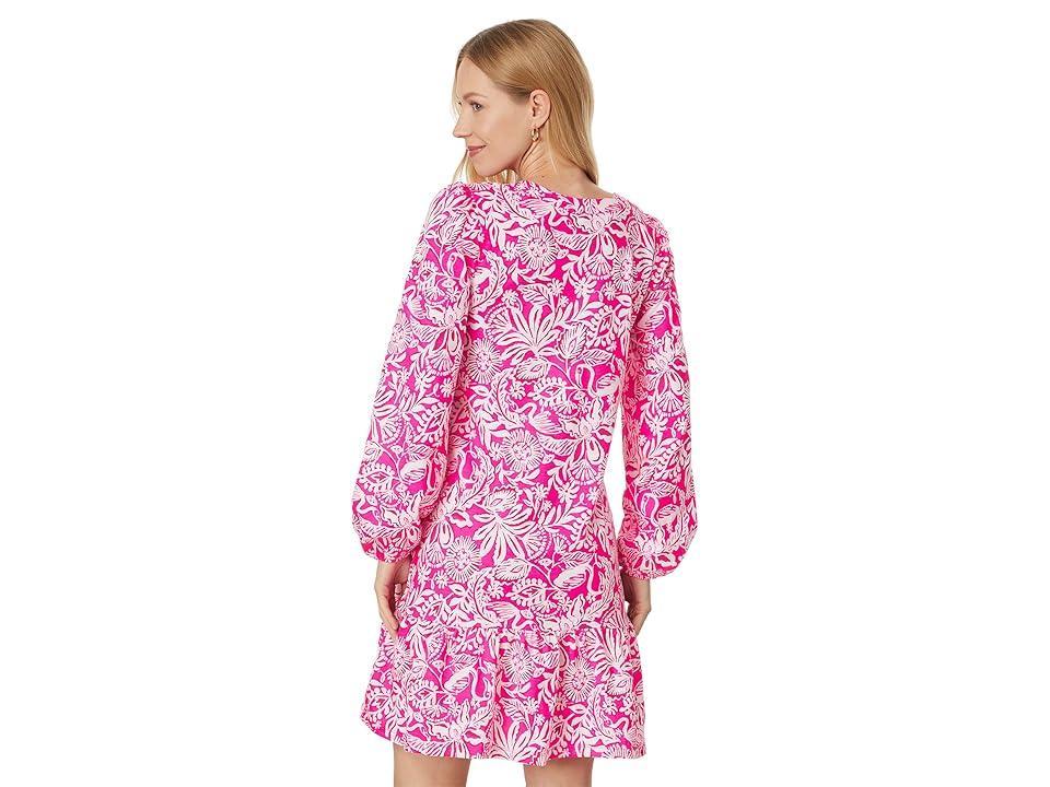 Lilly Pulitzer Alyssa Long Sleeve Dress (Passion Fruit Absolutely Flamazing) Women's Dress Product Image