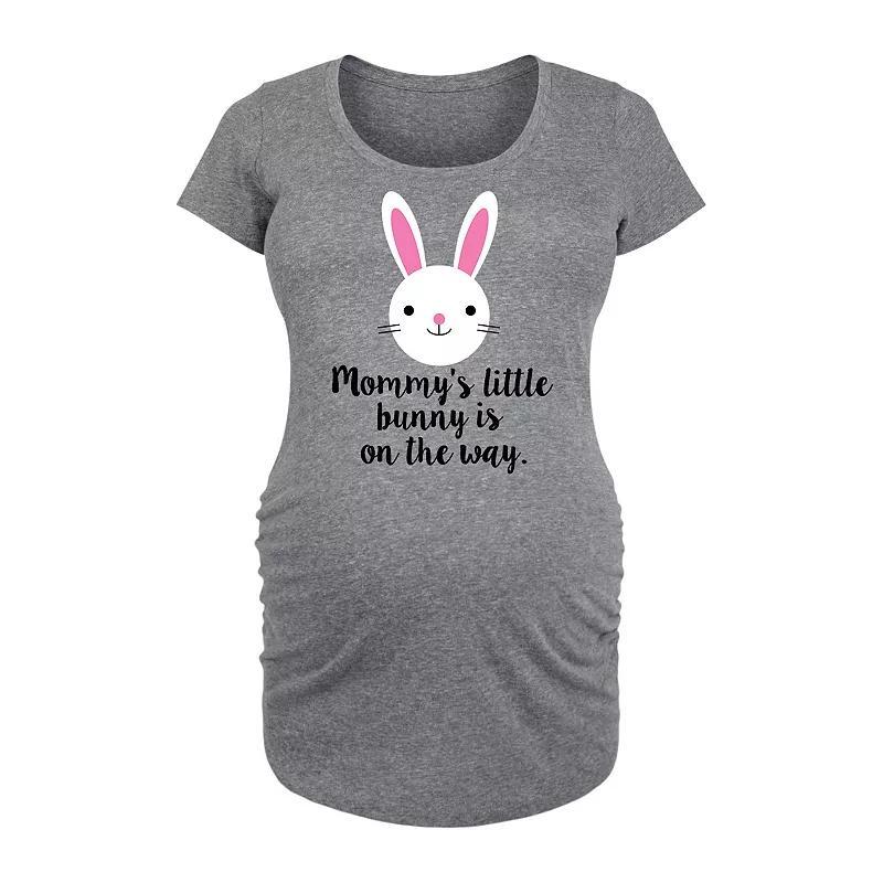 Maternity Mommys Little Bunny Graphic Tee, Womens Grey Gray Product Image