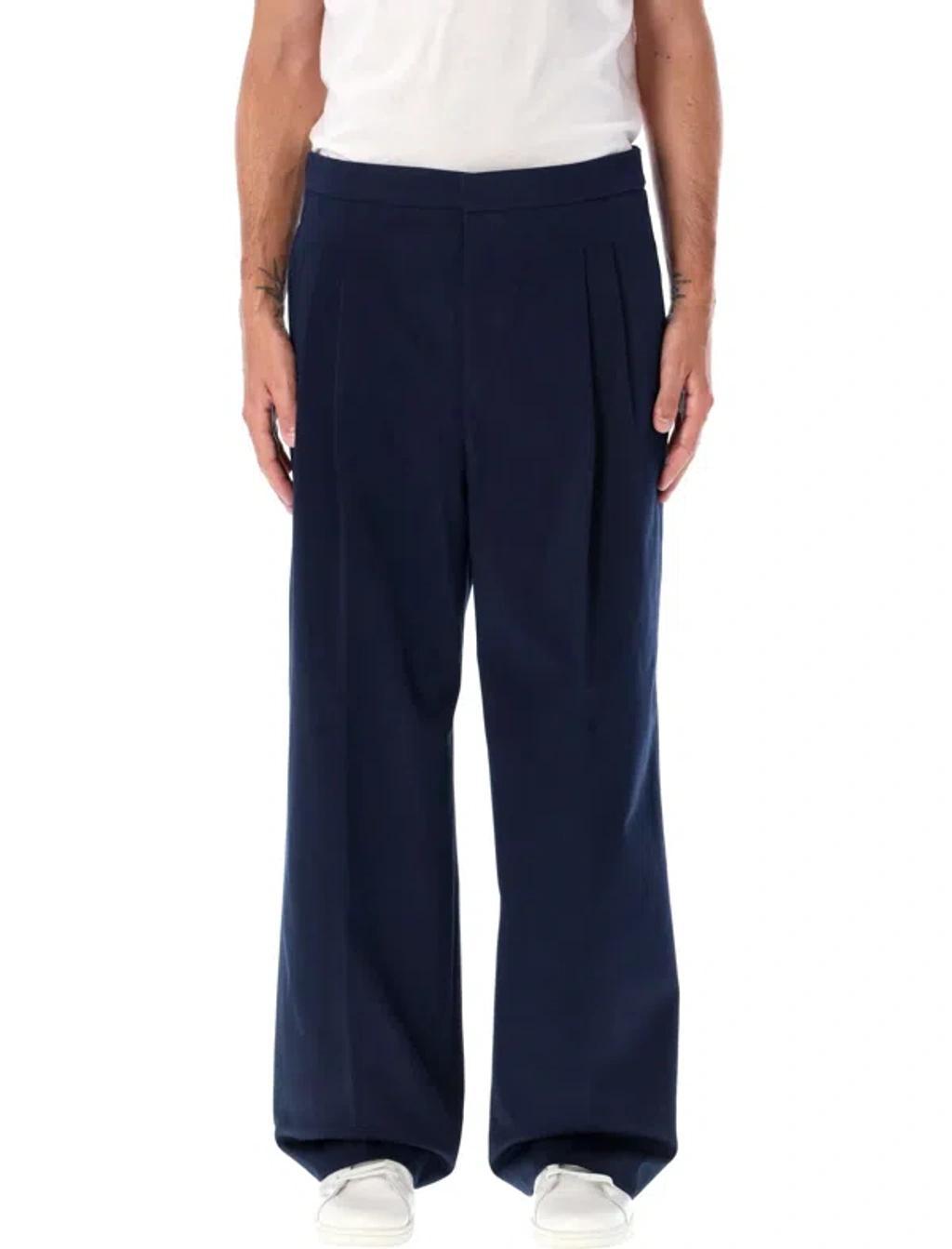 AMI ALEXANDRE MATTIUSSI Large Fit Trouser In Blue Product Image