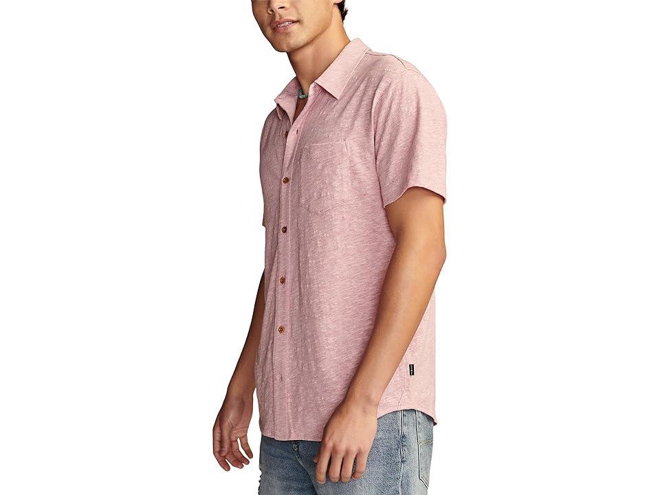 Lucky Brand Linen Short Sleeve Button Up Shirt (Red Violet) Men's Short Sleeve Knit Product Image