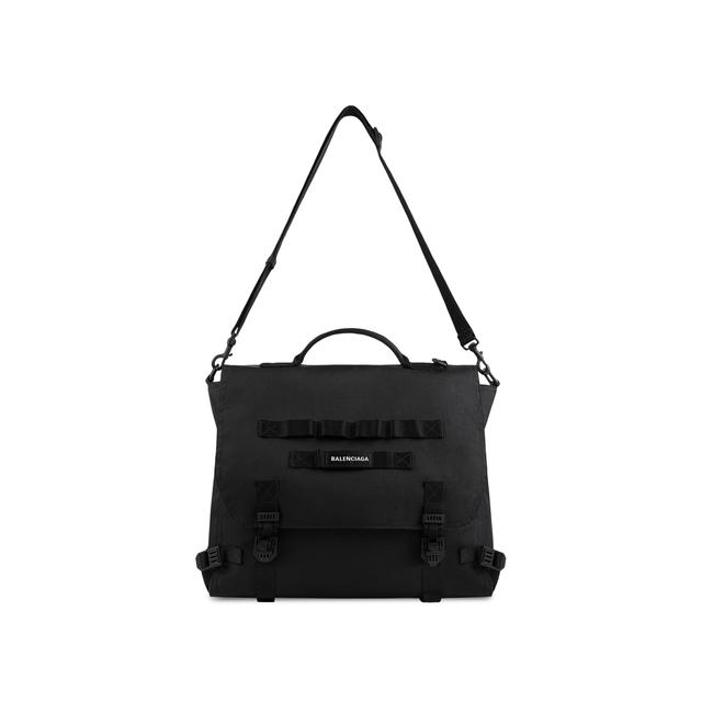 Men's Army Large Messenger Bag in Black Product Image