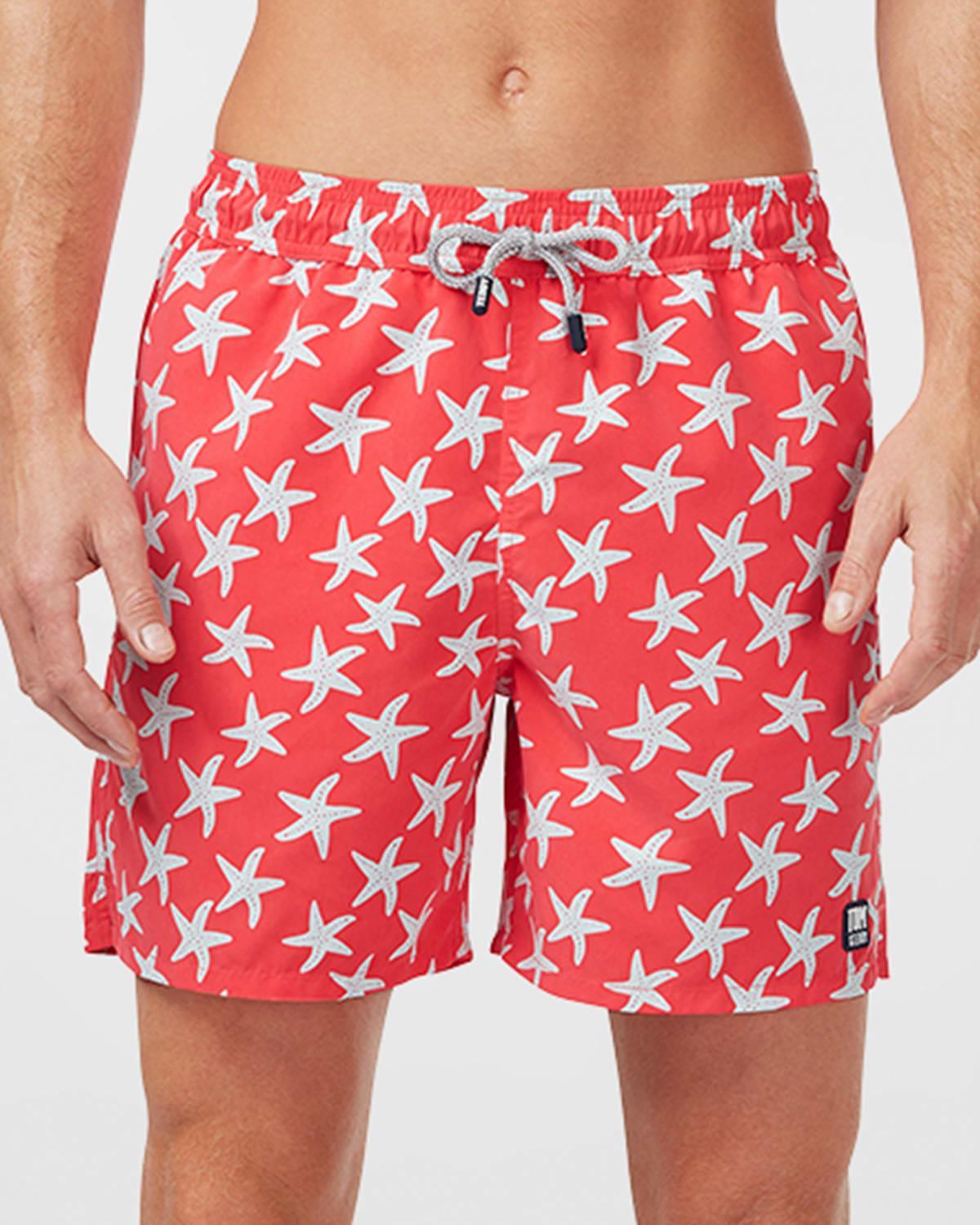 Mens Starfish-Print Swim Trunks Product Image