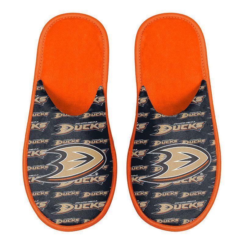 Mens FOCO Anaheim Ducks Scuff Logo Slide Slippers Product Image