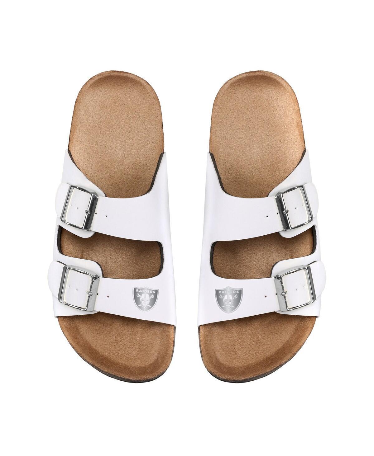 Womens Foco Las Vegas Raiders Double-Buckle Sandals Product Image