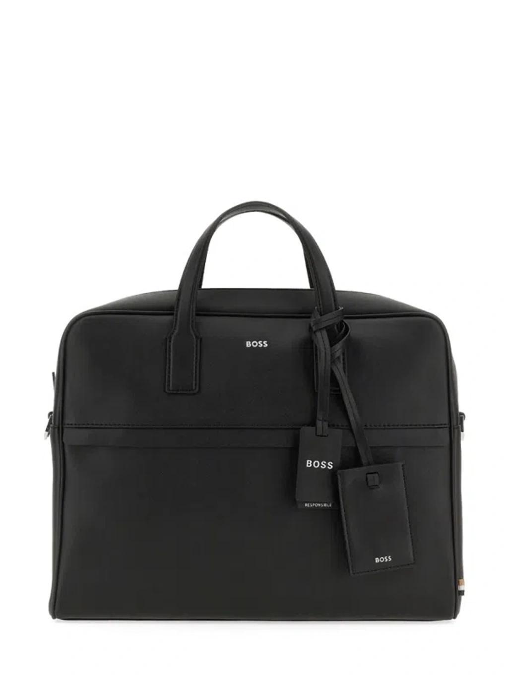 Document Bag With Logo In Black Product Image