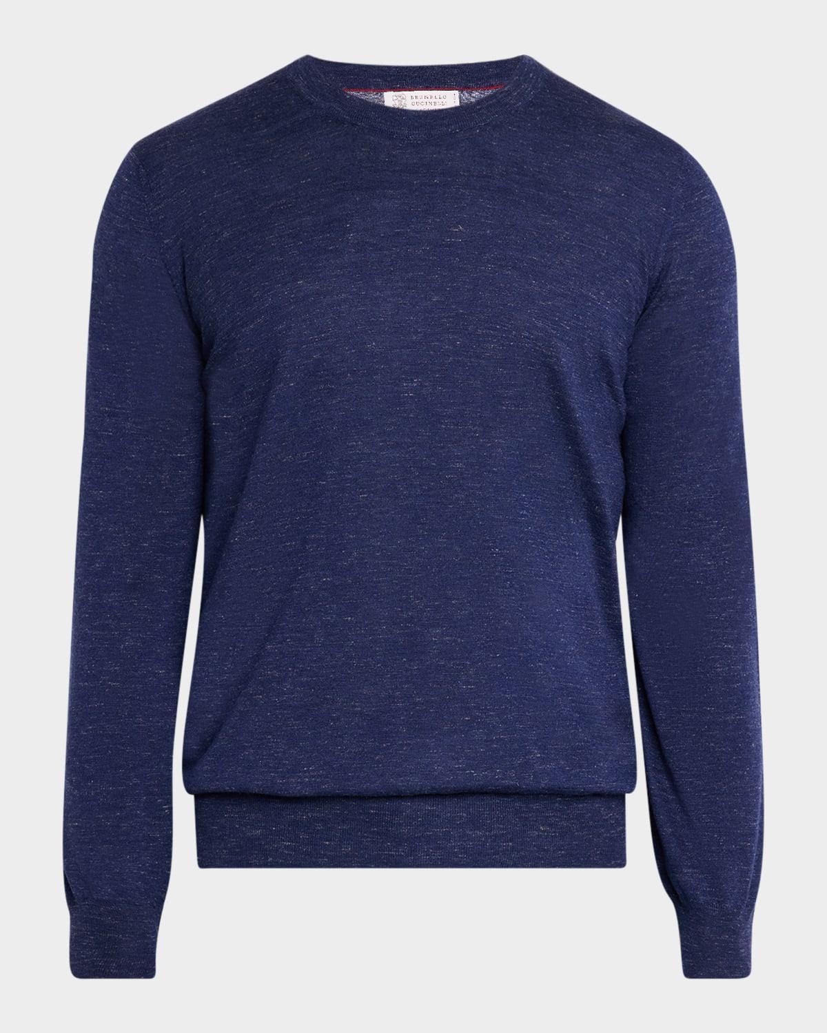 Mens Cashmere, Silk and Linen Crewneck Sweater Product Image