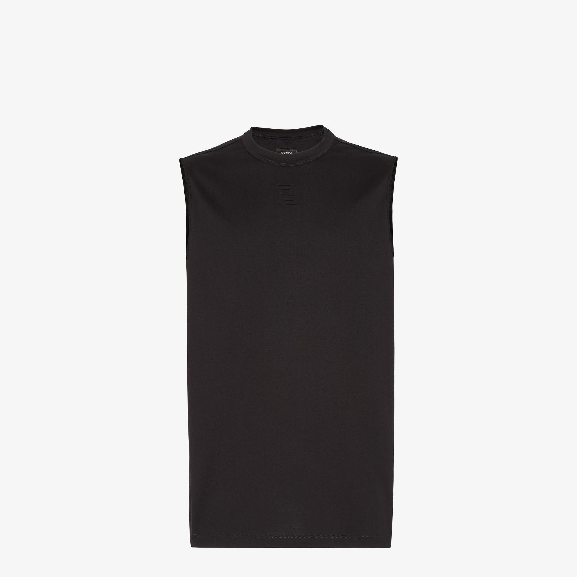 T-ShirtBlack cotton vest Product Image