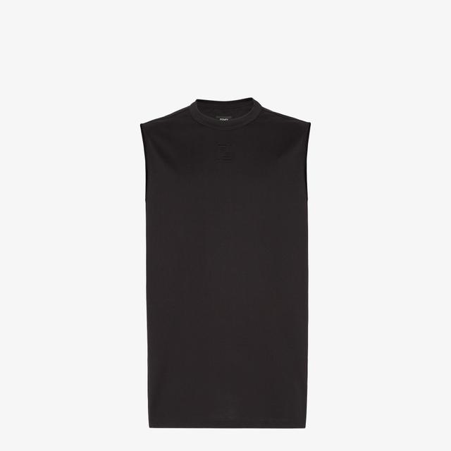 T-ShirtBlack cotton vest Product Image