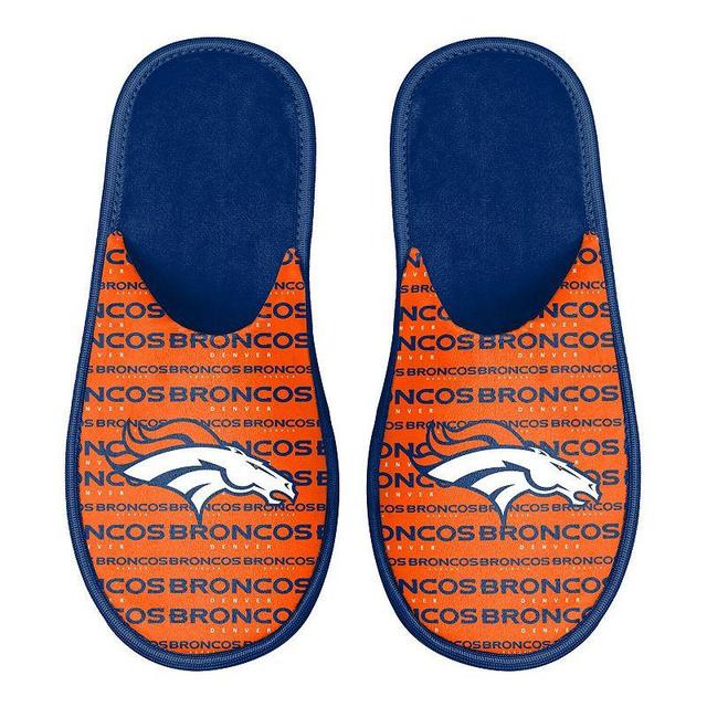 Mens FOCO Denver Broncos Scuff Logo Slide Slippers Blue Product Image