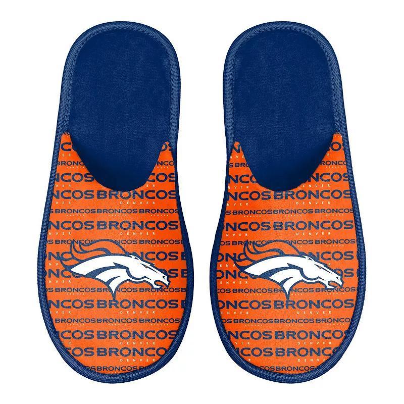 Mens FOCO Denver Broncos Scuff Logo Slide Slippers Blue Product Image