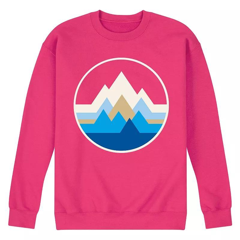 Mens Geo Mountain Circle Fleece Sweatshirt Product Image