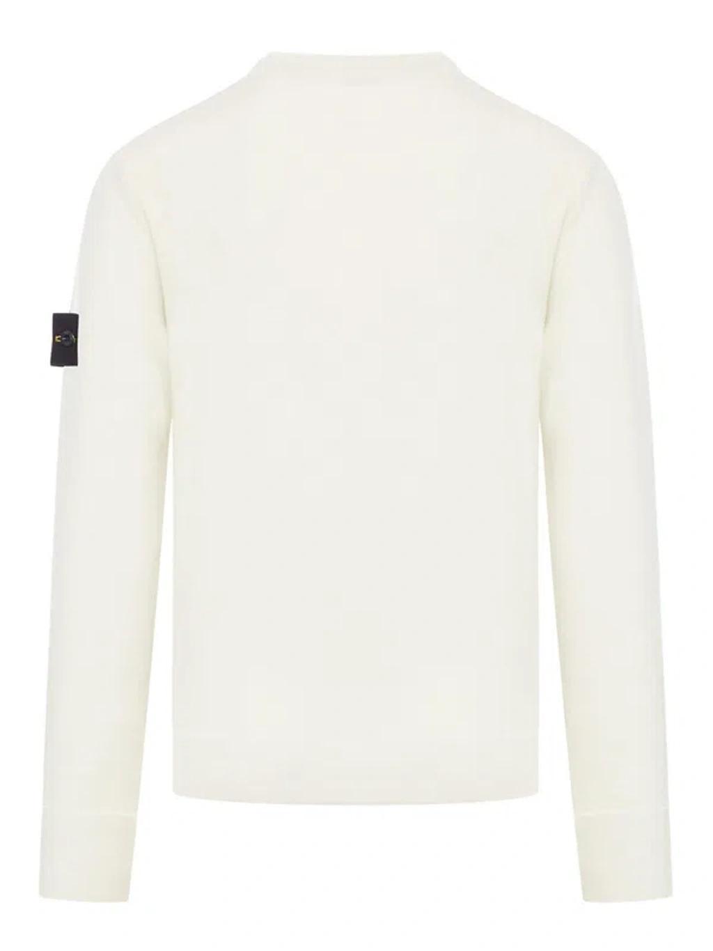 Logo Patch Crewneck Sweatshirt In Nude & Neutrals Product Image