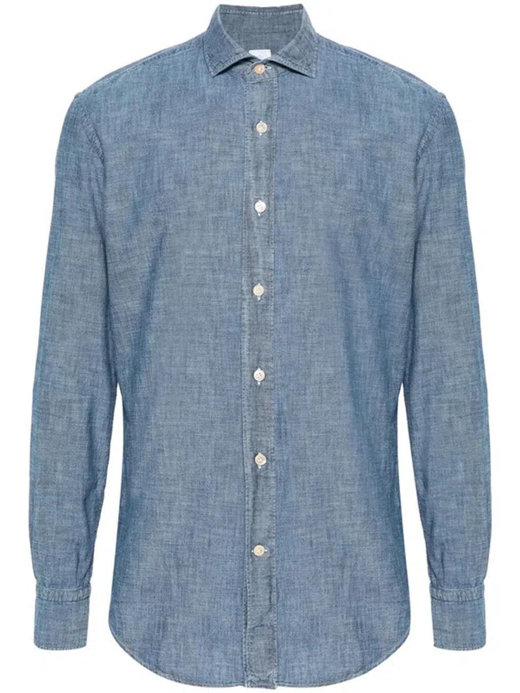 Cotton Shirt In Blue Product Image