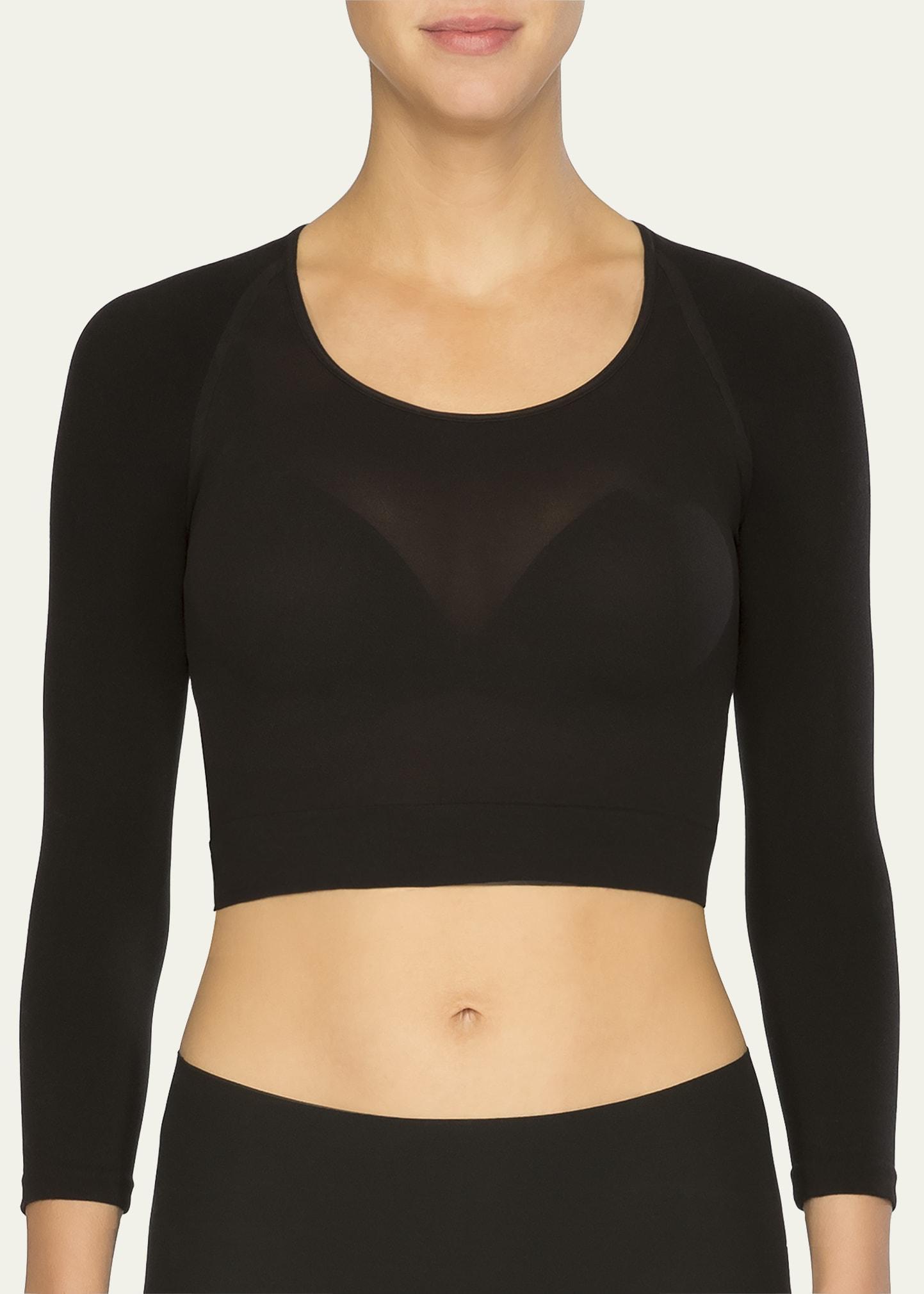 Arm Tights Solid Layering Crop Top Product Image