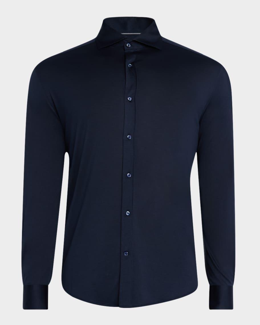 Men's Silk and Cotton Sport Shirt Product Image