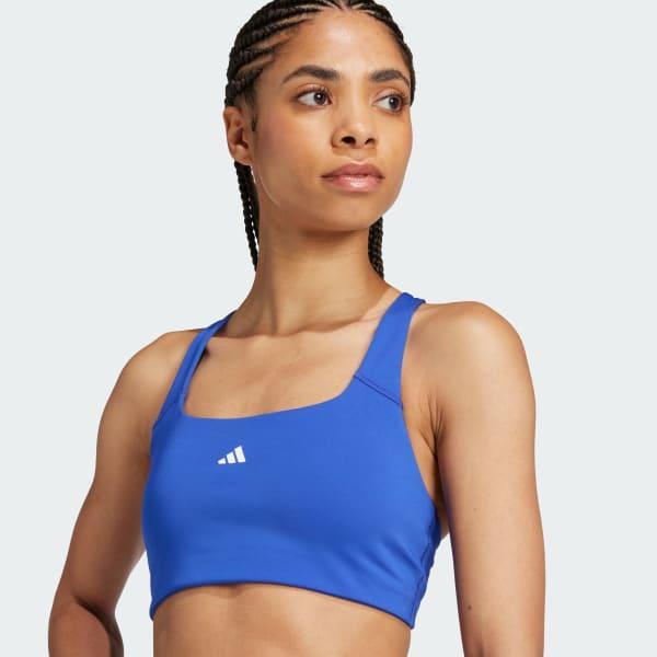 adidas Powerimpact Training Medium-Support Bra Shadow Olive XS C-D Womens Product Image