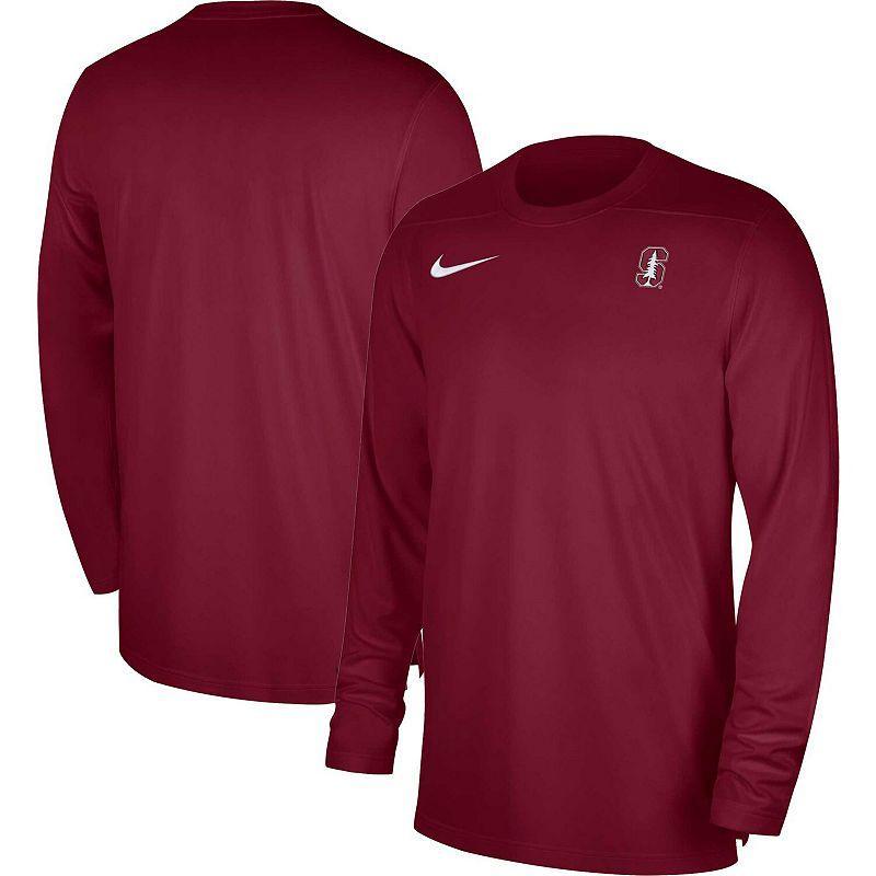 Mens Nike Cardinal Stanford Cardinal 2023 Sideline Coaches Long Sleeve Performance Top Product Image