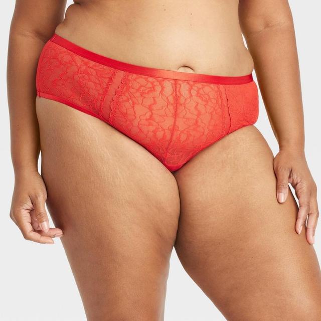 Womens Fashion Lace Cheeky Underwear - Auden Wowzer Red 3X Product Image