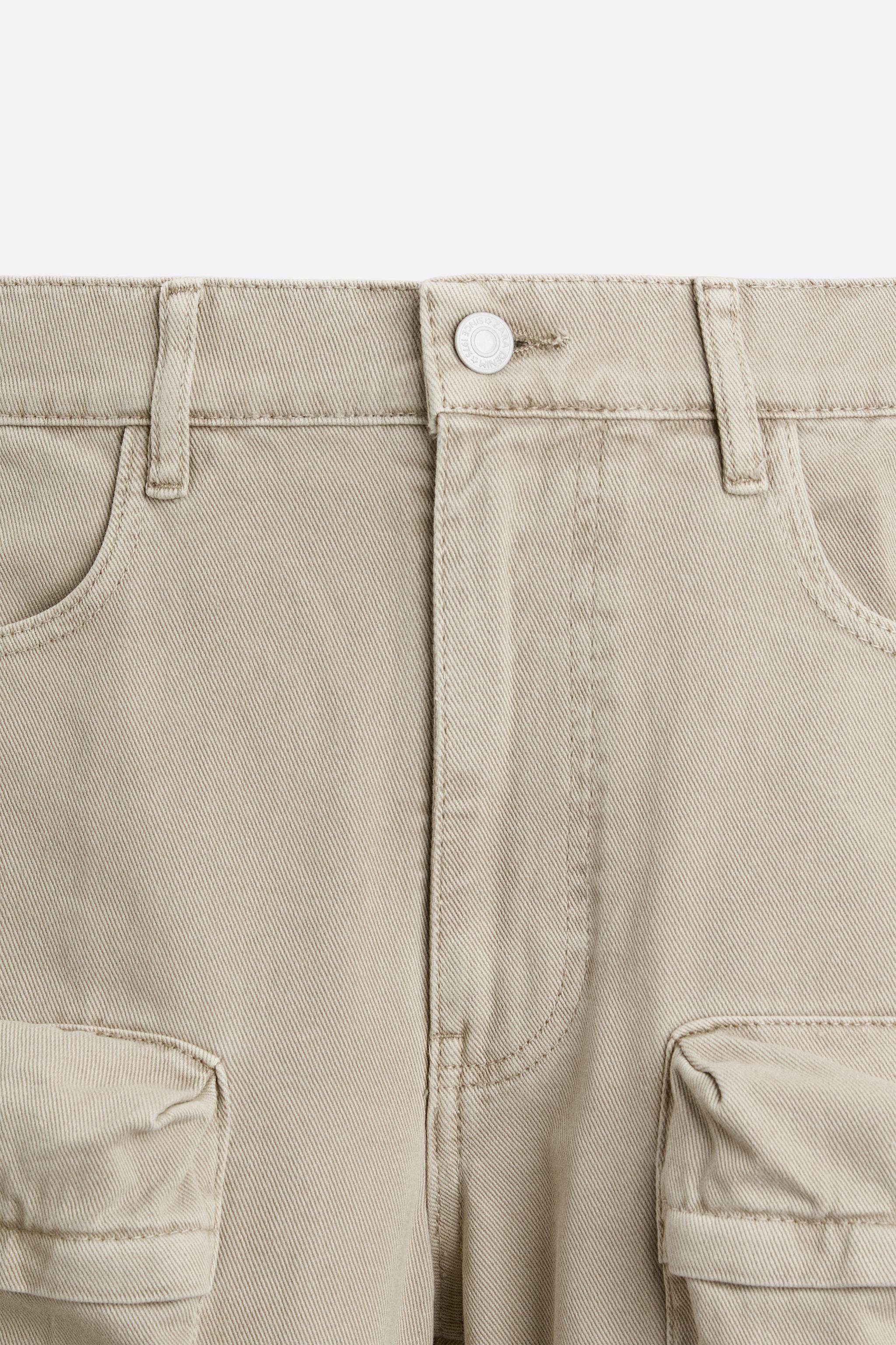 POCKET DENIM CARGO PANTS Product Image