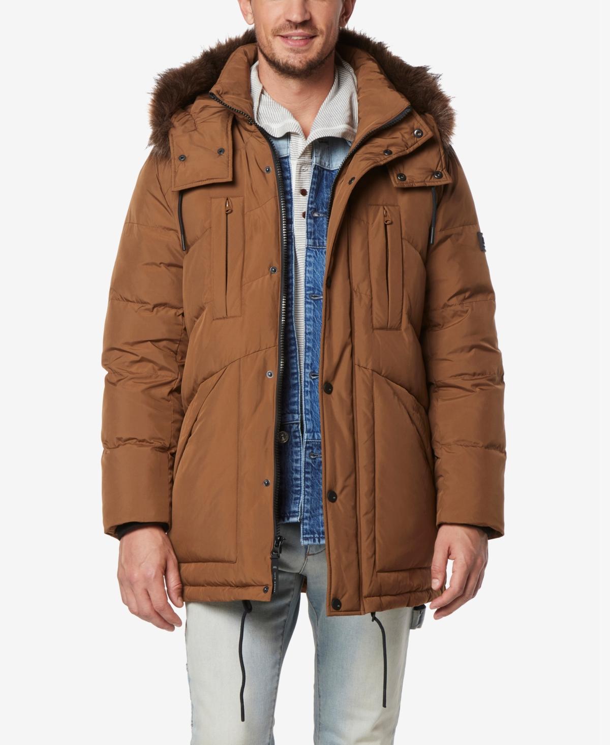 Marc New York Mens Tremont Down Parka with Faux Fur Trimmed Removable Hood Product Image