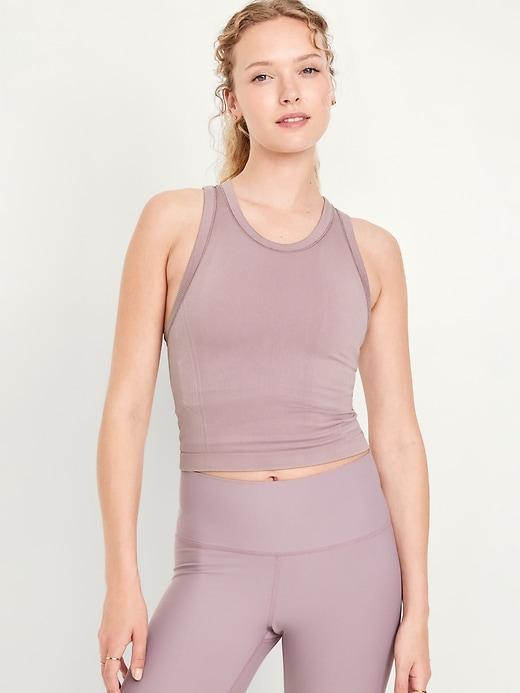 Fitted Seamless Crop Tank Top Product Image