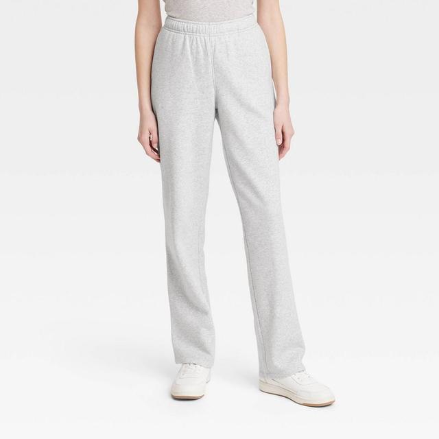 Womens Mid-Rise Straight Leg Sweatpants - Universal Thread Heather L Product Image