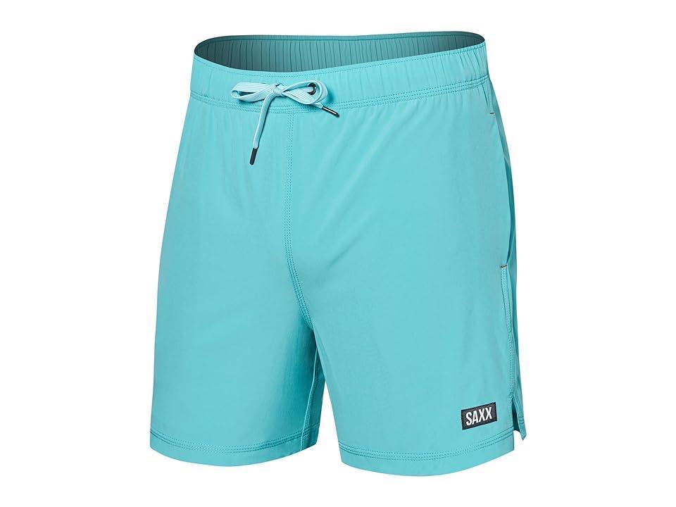 SAXX UNDERWEAR Oh Buoy 2-in-1 5 Volley (Turquoise) Men's Swimwear Product Image