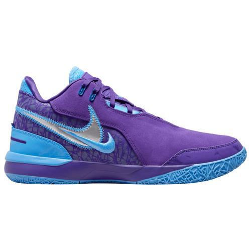 Nike Mens Lebron James Nike Zoom LeBron NXXT Gen Amped - Mens Basketball Shoes Purple/Silver/Blue Product Image