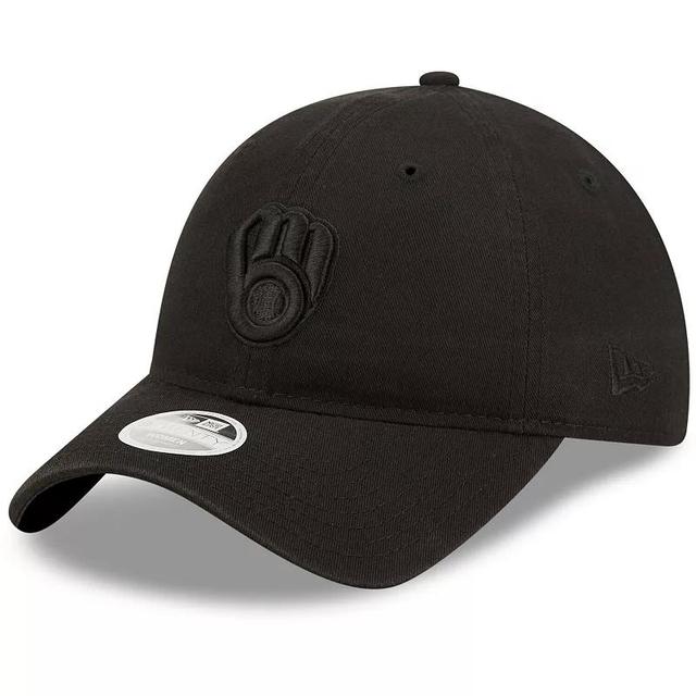 Womens New Era Milwaukee Brewers Black Core Classic II 9TWENTY Adjustable Hat Product Image