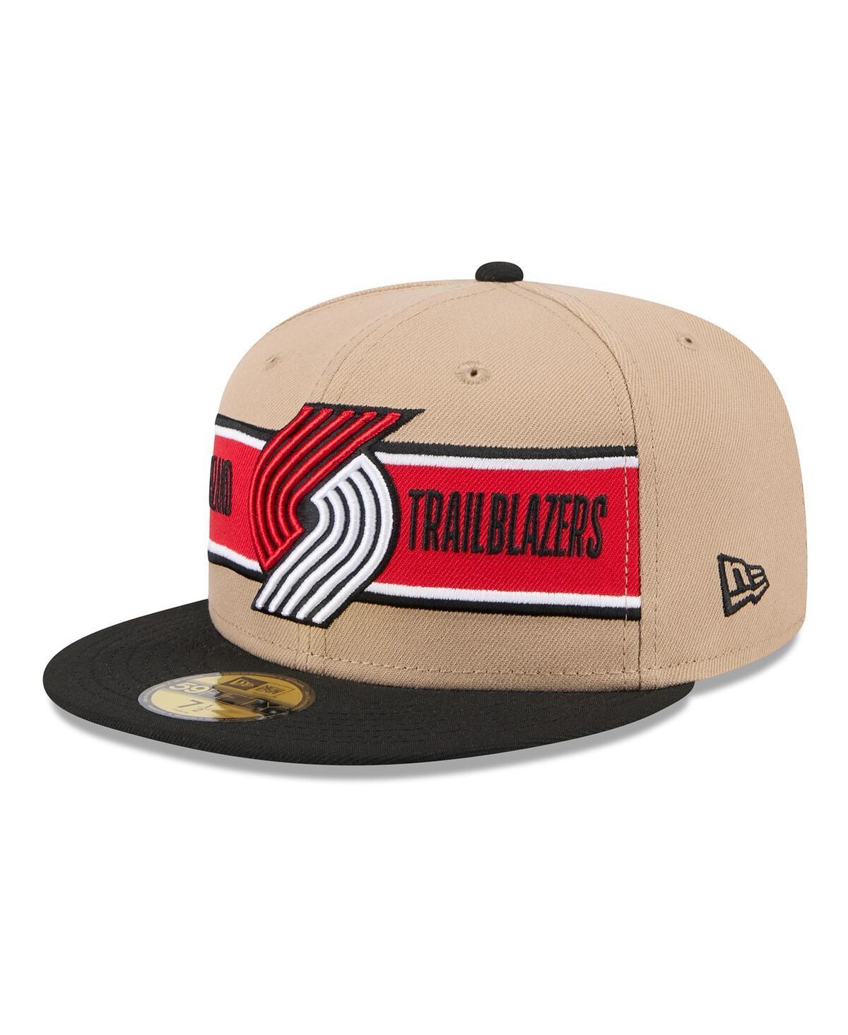 Mens New Era Tan/Black Portland Trail Blazers 2024 NBA Draft 59FIFTY Fitted Hat Product Image