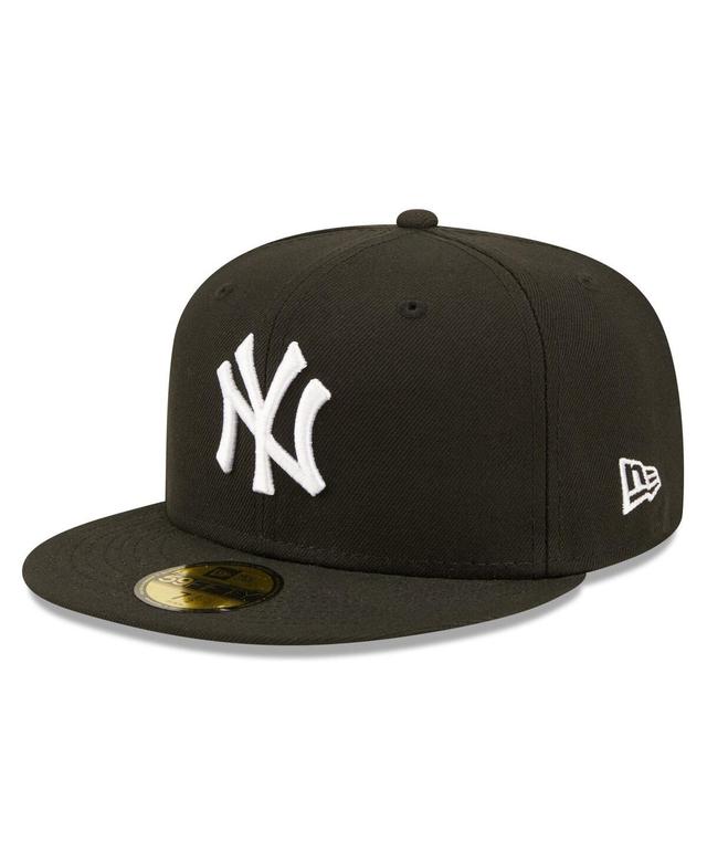 Mens New Era Black New York Yankees Team Logo 59FIFTY Fitted Hat Product Image