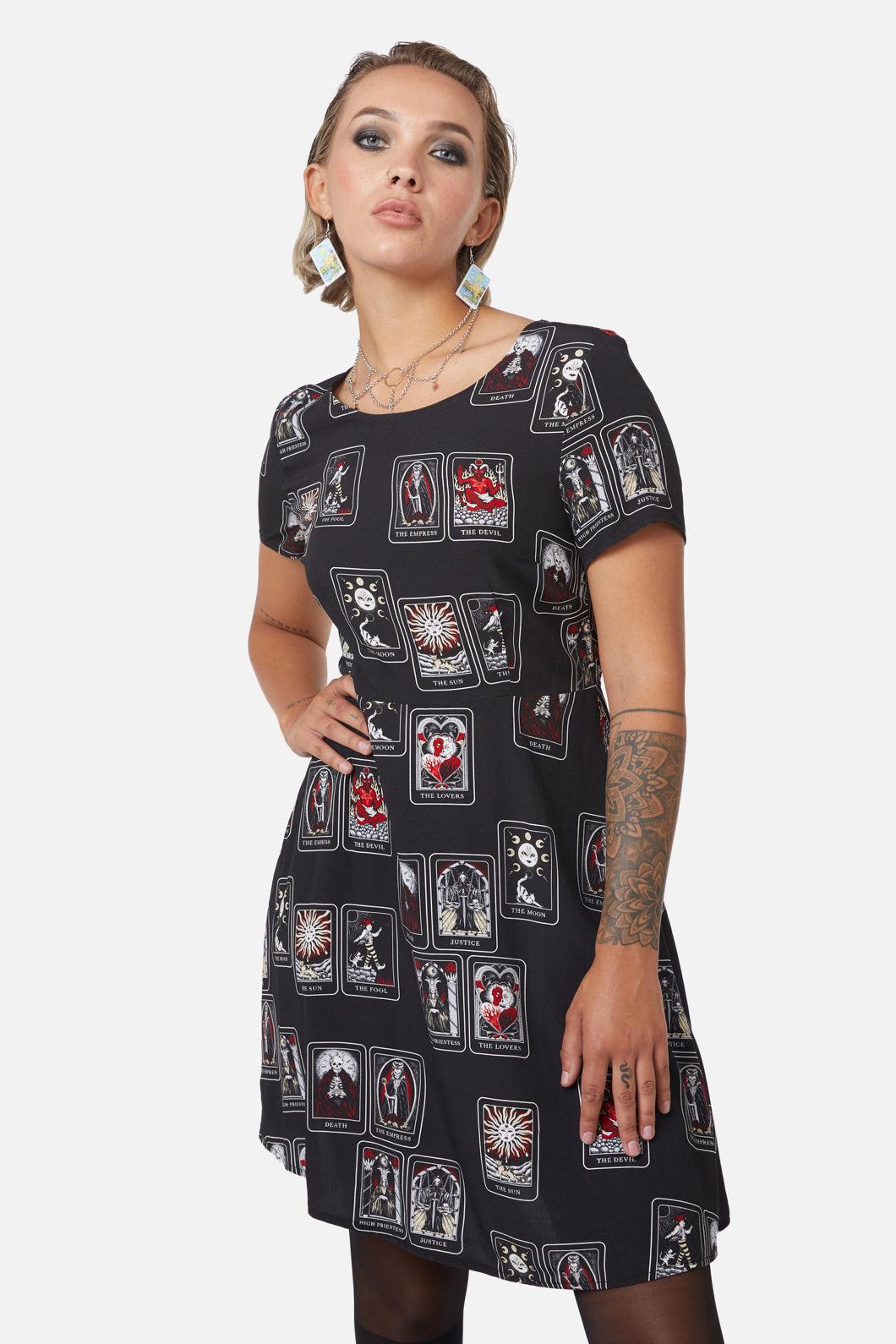 Tarot Spread Print Dress Product Image