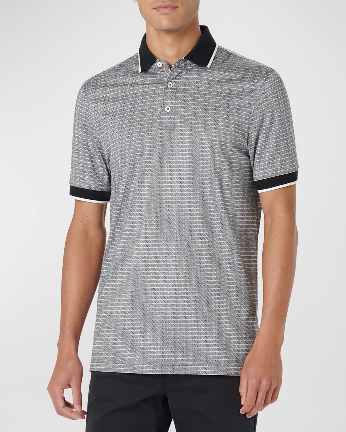 Mens 3-Button Cotton-Blend Polo Shirt Product Image