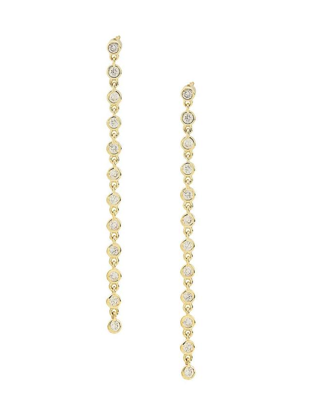 Womens 14K Yellow Gold & 0.5 TCW Diamond Drop Earrings Product Image