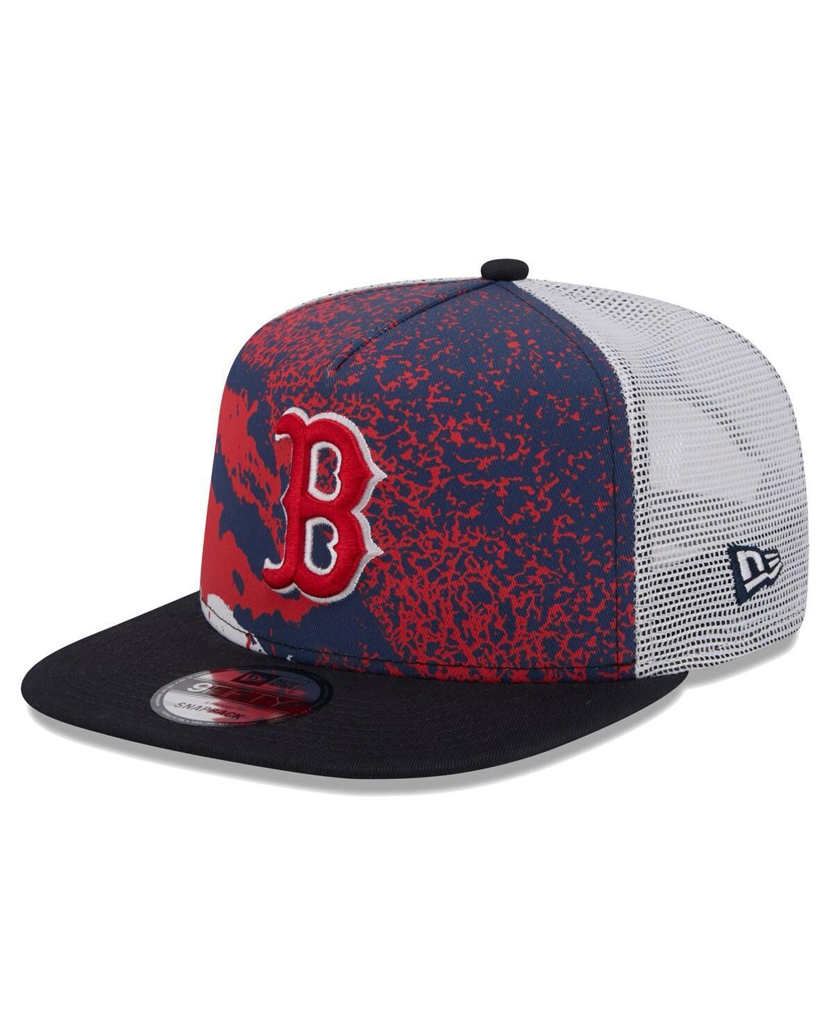 Mens New Era Boston Red Sox Court Sport 9FIFTY Snapback Hat, Blue Product Image