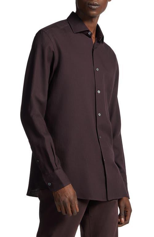 ZEGNA Cashco Cotton & Cashmere Button-Up Shirt Product Image