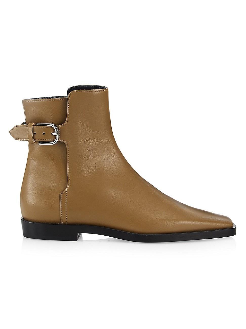 Womens The Belted Leather Ankle Boots Product Image