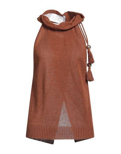 MAX MARA Woman Top Brown Size M Linen Product Image