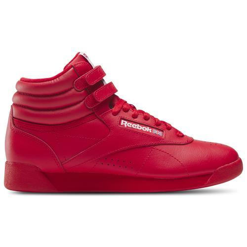 Reebok Womens Reebok Freestyle Hi - Womens Shoes Red/Red/White Product Image