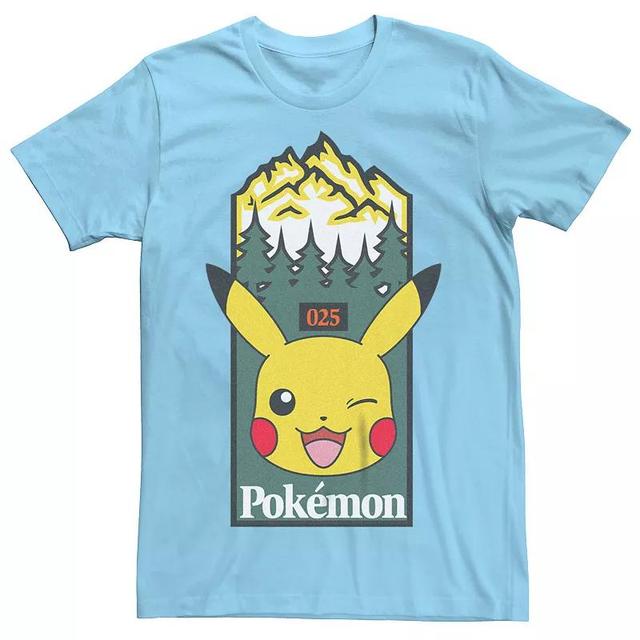 Mens Pokemon Pikachu Forest Mountains Box Face Tee Product Image