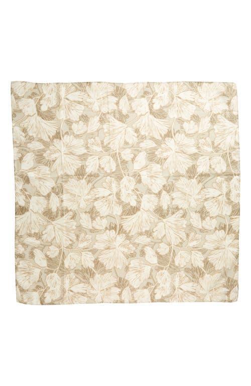 Womens Silk Flower Print Pongee Foulard Product Image