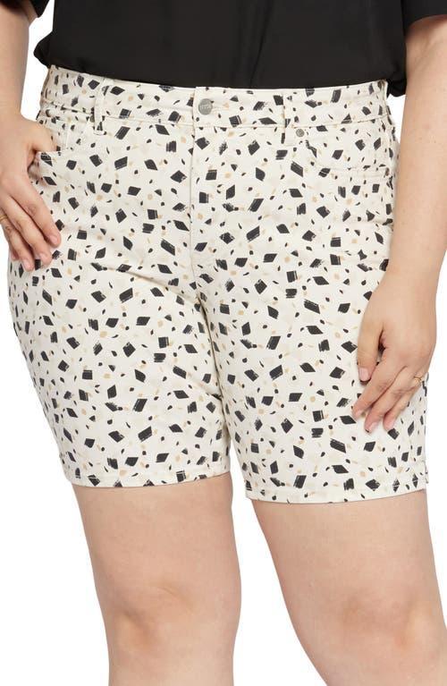 NYDJ Ella Print Side Slit Denim Shorts Product Image