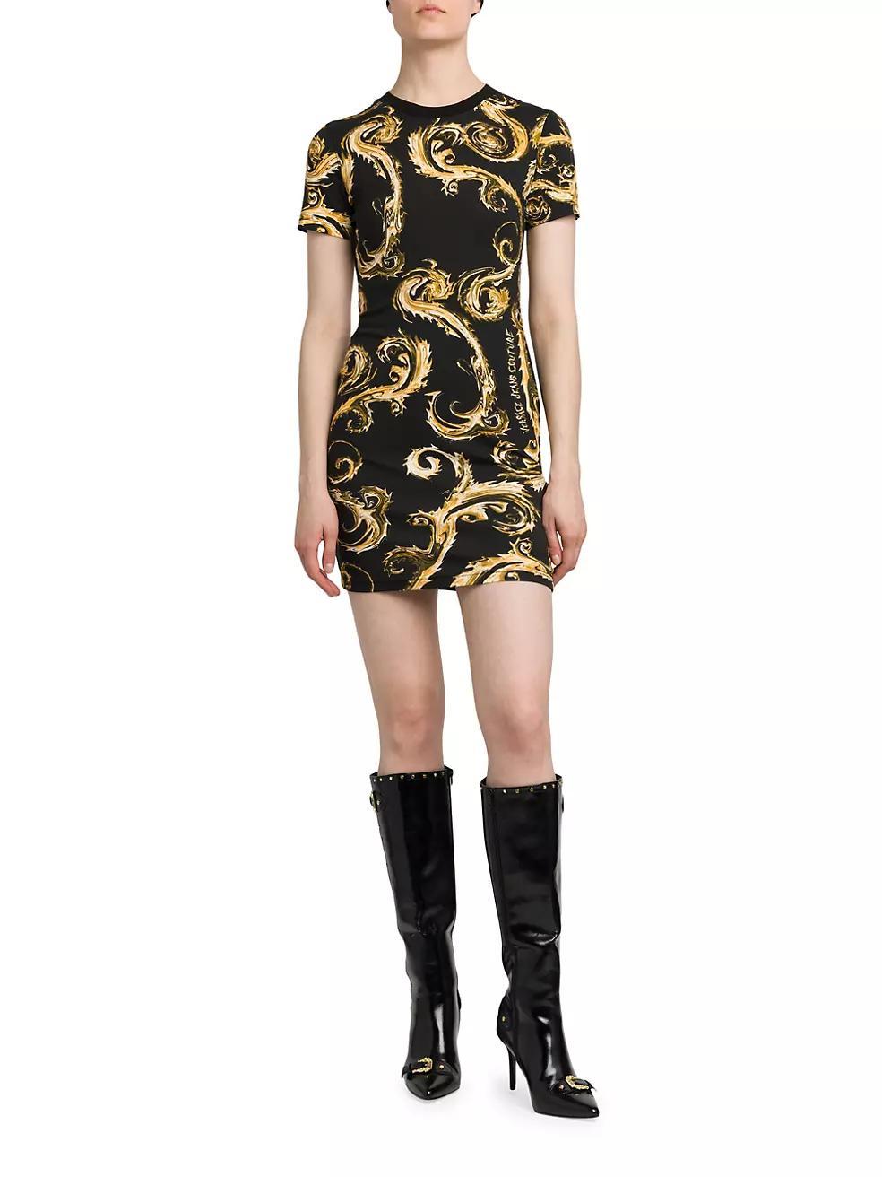 Baroque Crewneck Minidress Product Image