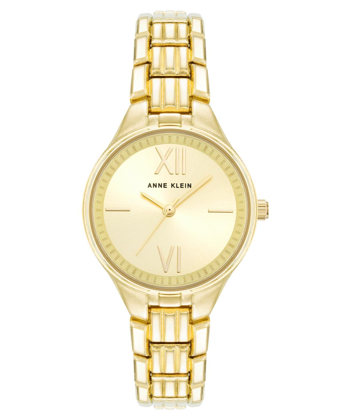 Anne Klein Womens Quartz Round Gold-Tone Alloy Watch Product Image