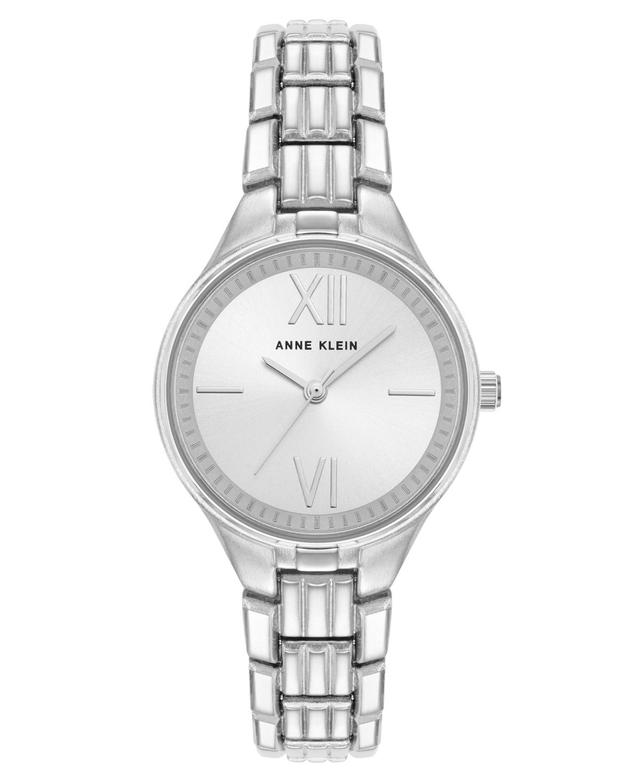 Anne Klein Womens Quartz Round Silver-Tone Alloy Link Bracelet Watch, 28mm - Silver-Tone Product Image