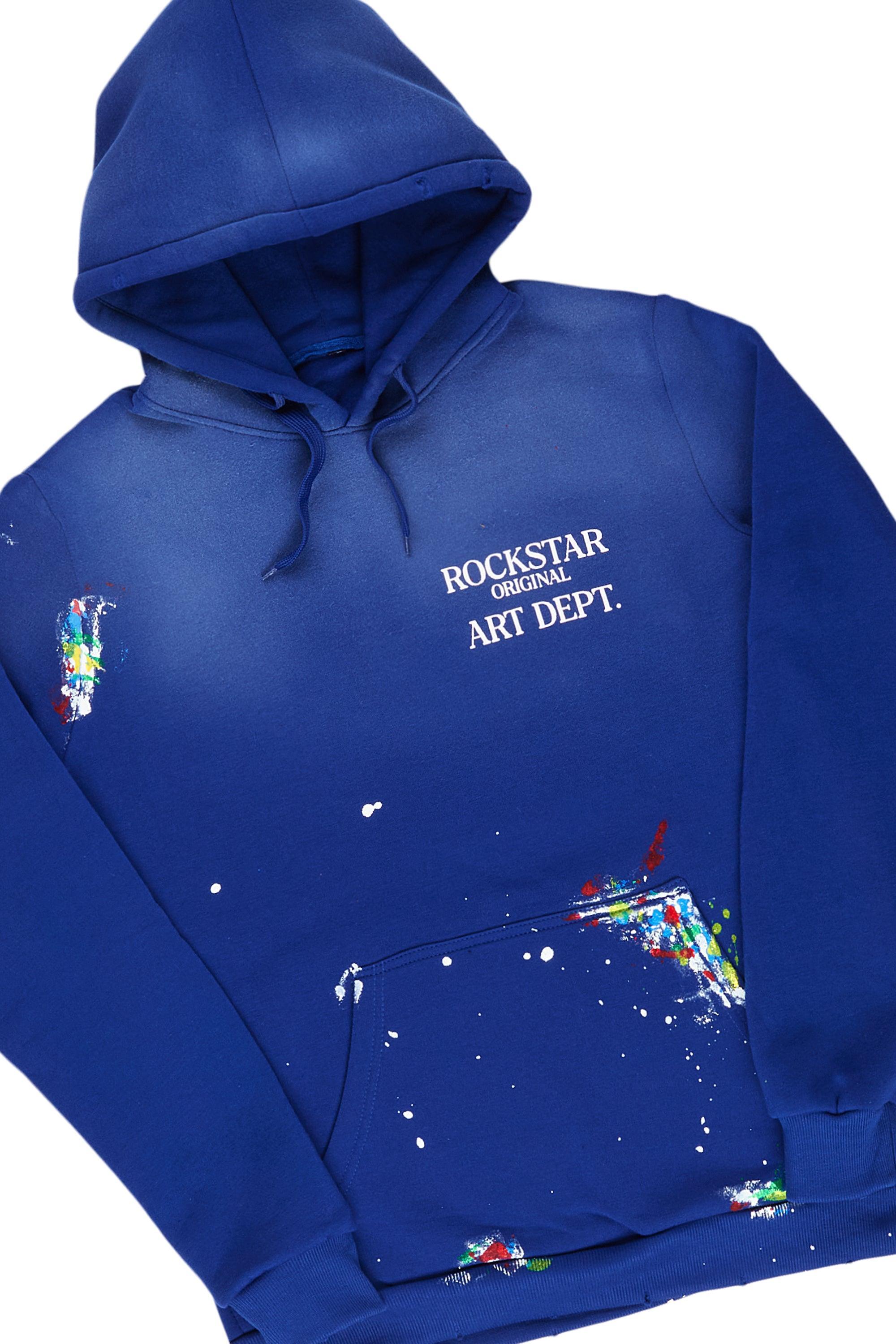 Rockstar Art Dist. Royal Graphic Hoodie Track Set Male Product Image