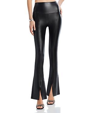 Norma Kamali Spat Split Hem Faux Leather Leggings Product Image